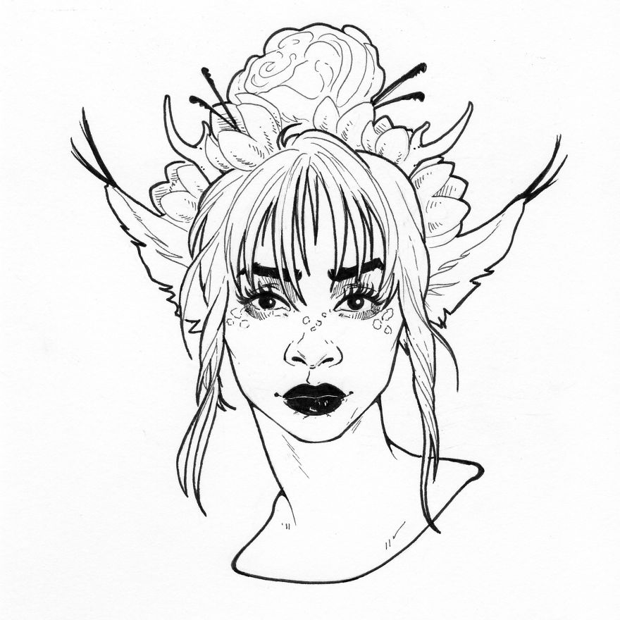 I Draw Instagram Selfies In Ink I Draw Instagram Selfies In Ink