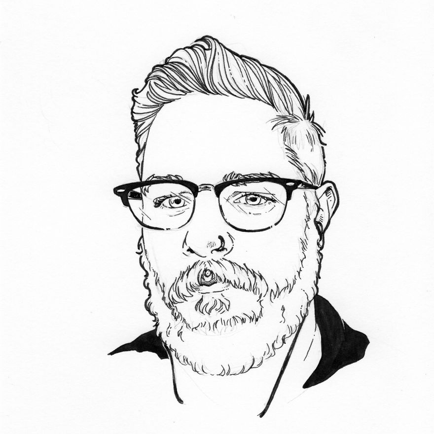 I Draw Instagram Selfies In Ink