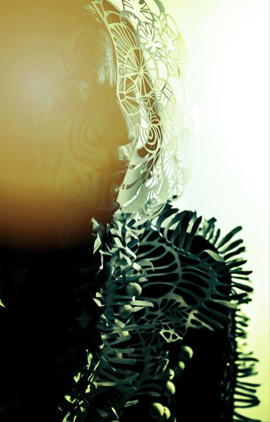 Inspiring Paper Art And Bodypainting Combination By Artist Vilija Vitkute