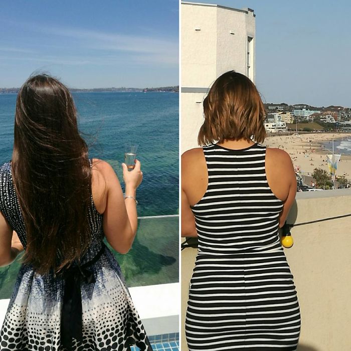 Grew My Hair For 3 Years To Donate 30 Cm For Wigs For Cancer Patients, Photo's Are One Week Apart