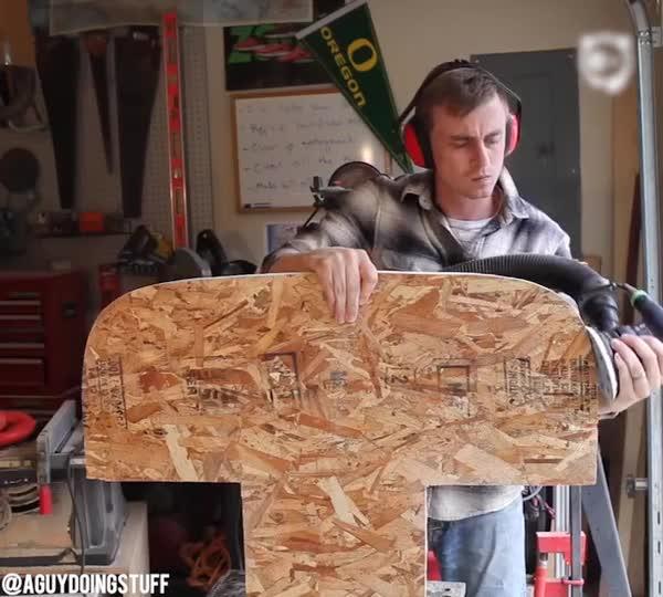 Guy Builds A Canoe In His Garage