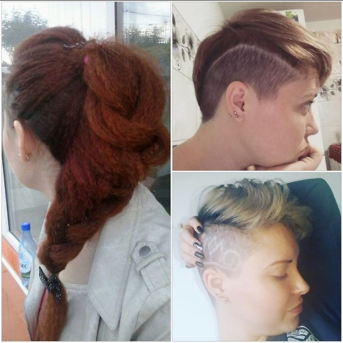 My Hair Transformation: Long/red --》short/blonde