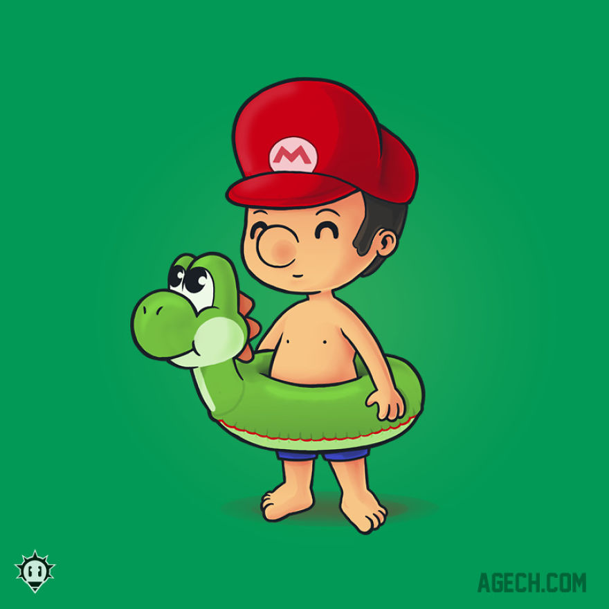 Super Mario Is Also Ready For Summer!