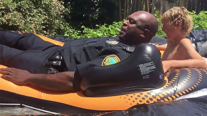 Neighbour Calls Police To Shut Down This Illegal Slip'N Slide, But Things Don't Go As Planned Neighbour Calls Police To Shut Down This Illegal Slip'N Slide, But Things Don't Go As Planned