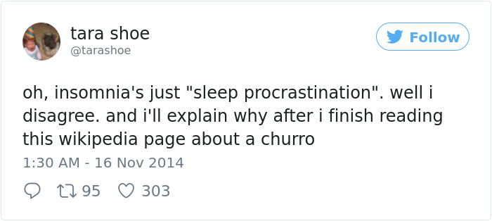 Procrastination Tweet