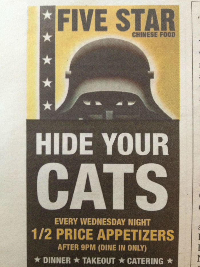 Found This Ad For A Chinese Restaurant In The Paper Today