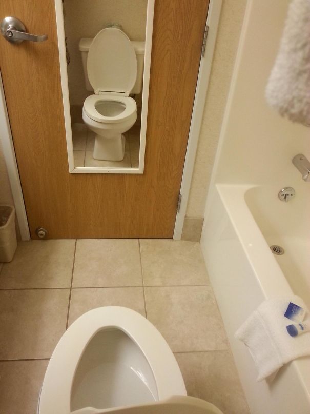 This Motel Had A Mirror In The Bathroom, In Case You Were Wondering What Your Pooping Face Was