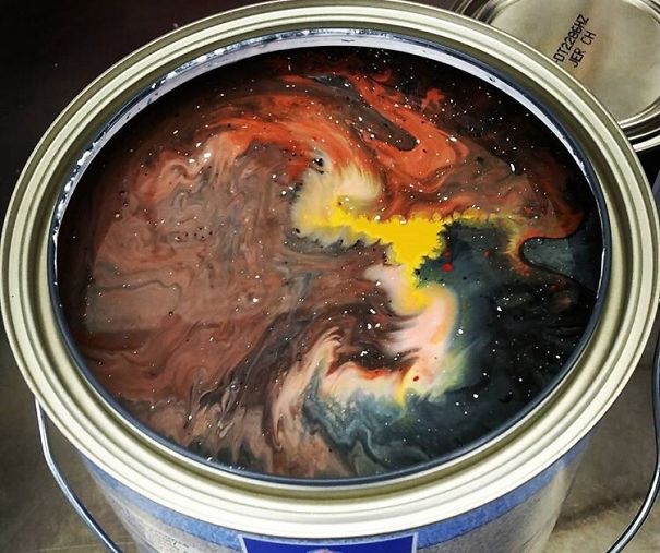 Space. Unstirred Paint
