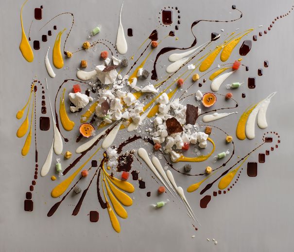 Yall Would Love Alinea. Here's There Signature Dessert, Served On The Table