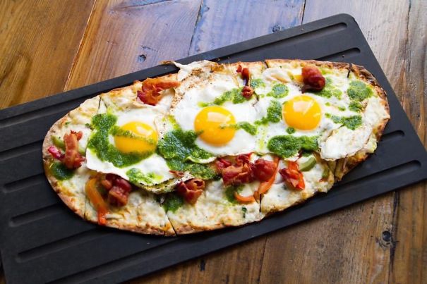 Breakfast Flatbread On A... Rubber Car Floor Mat?