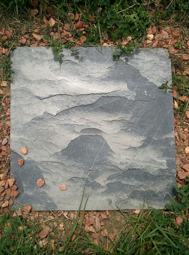 This Stepping Stone Looks Like A Painting Of Misty Mountains