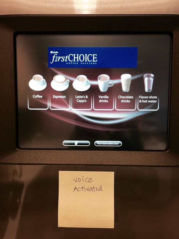 Our Office Had A Big High Tech Coffee Machine Installed Yesterday. This Untrue Note Someone Put On It Has Been Leading To A Lot Of Confusion This Morning