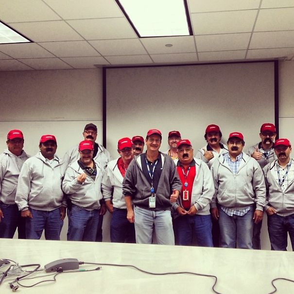 So My Dad's Whole Office Dressed As Him For Halloween