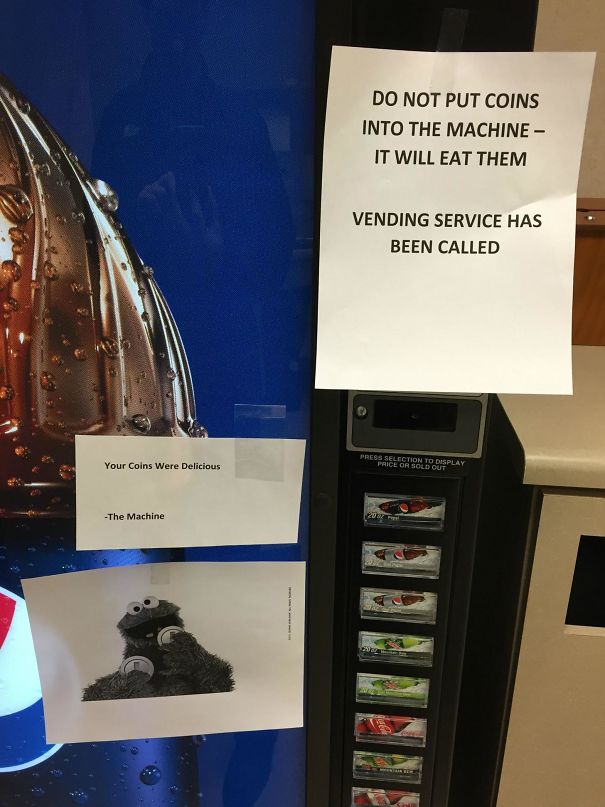 Broken Pepsi Machine At Work