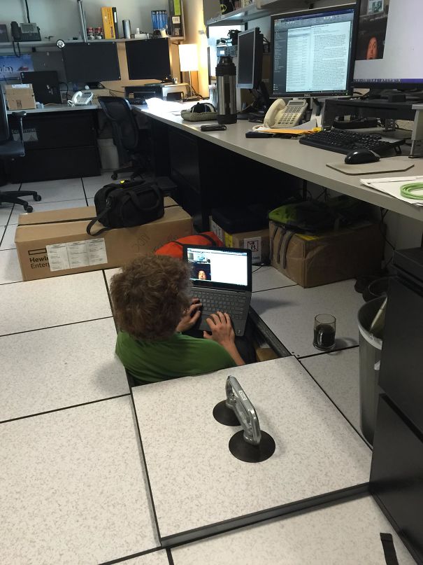 My Coworker Decided That Desks Are Stupid