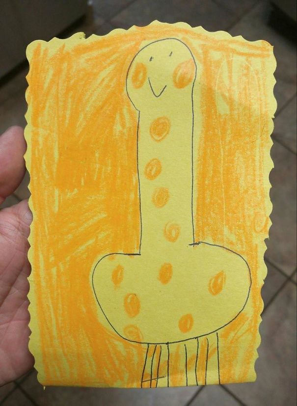 My Friend's Daughter Drew Him A "Giraffe" In School Today