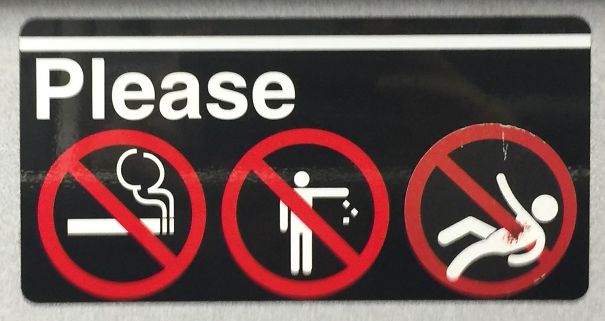 No Smoking, No Littering, No Laying Down Bleeding