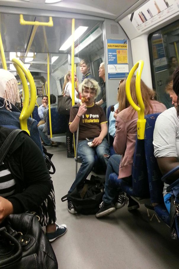 Saw This Guy On The Train Today