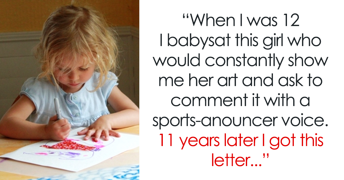 12-Year-Old Babysitter Encouraged A Little Girl She Was Watching, 11 Years Later She Got This Letter