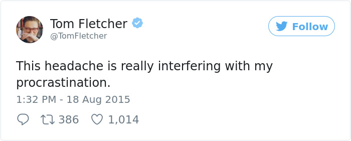 Procrastination Tweet