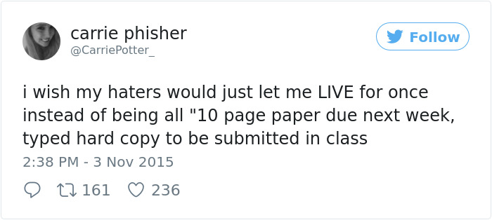 Procrastination Tweet