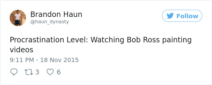 Procrastination Tweet
