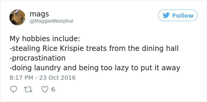 Procrastination Tweet