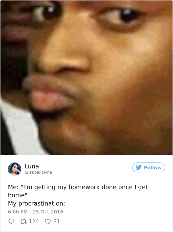 Procrastination Tweet