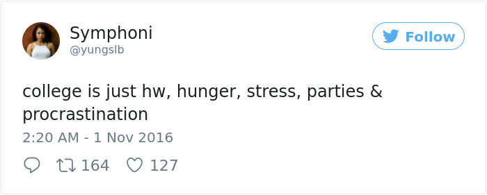 Procrastination Tweet