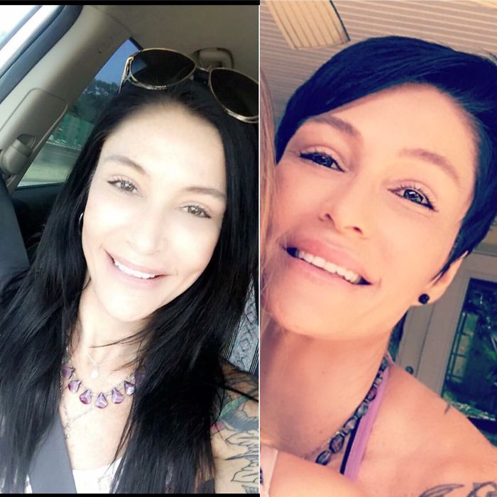 First Short Cut In 18 Yrs Before Chemo Had The Chance 💜