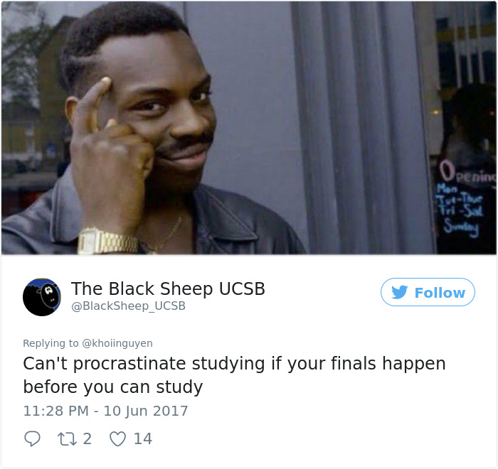 Procrastination Tweet