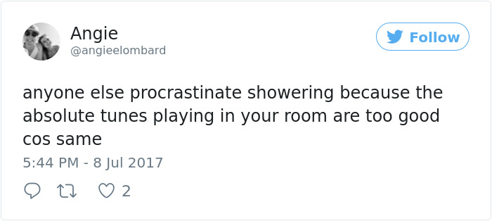 Procrastination Tweet