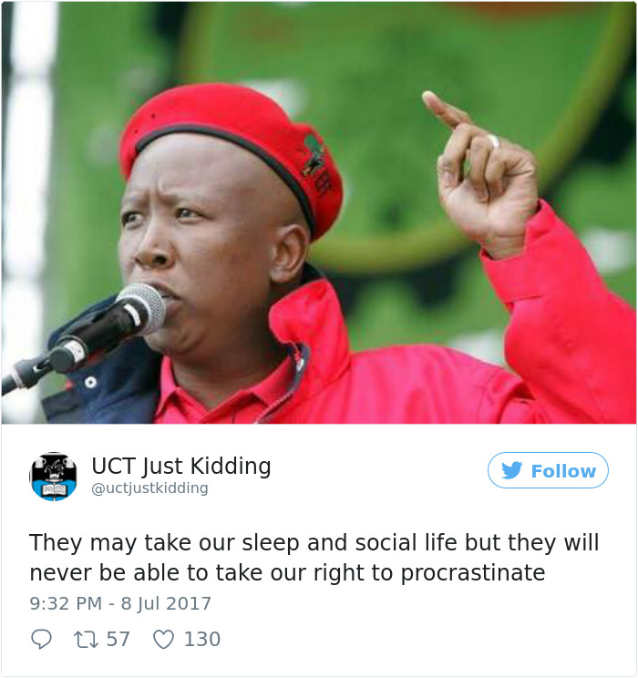 Procrastination Tweet