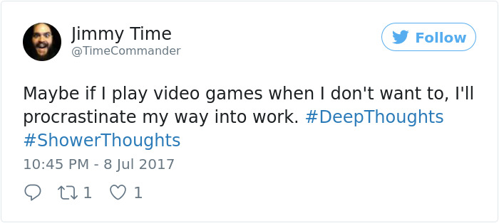 Procrastination Tweet