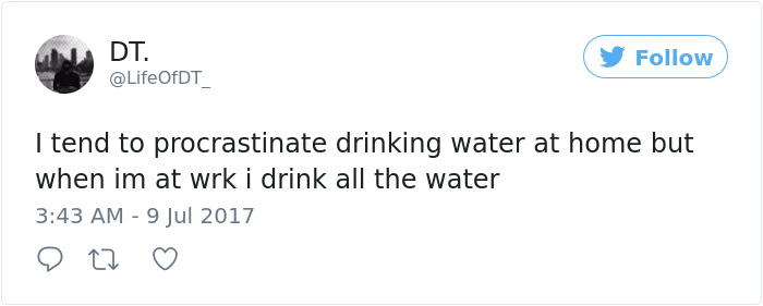 Procrastination Tweet