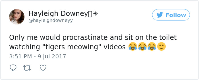 Procrastination Tweet