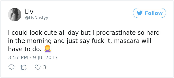 Procrastination Tweet