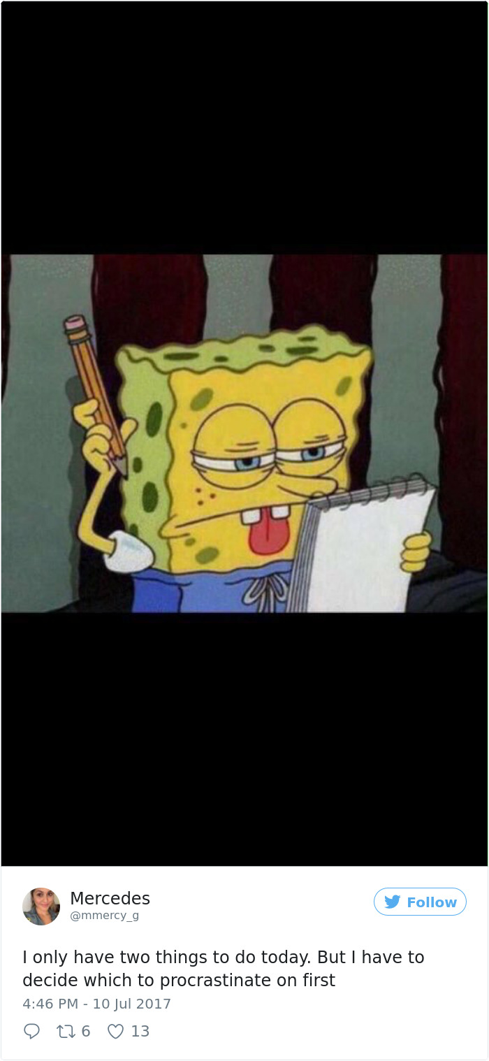 Procrastination Tweet