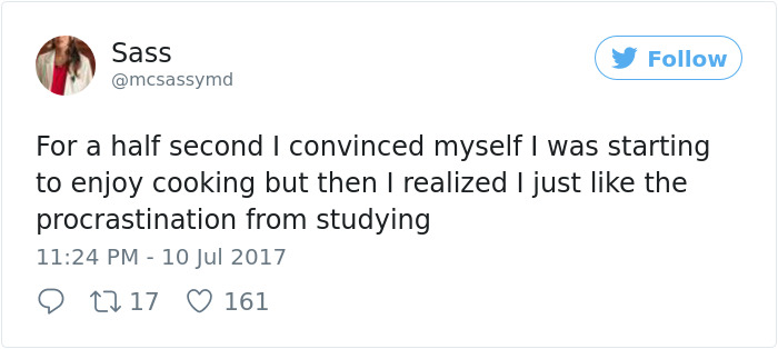 Procrastination Tweet