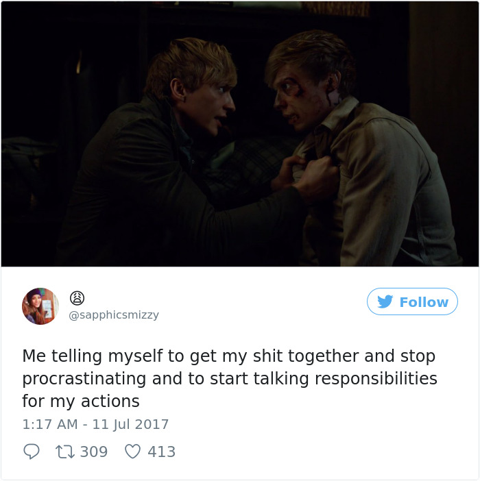 Procrastination Tweet