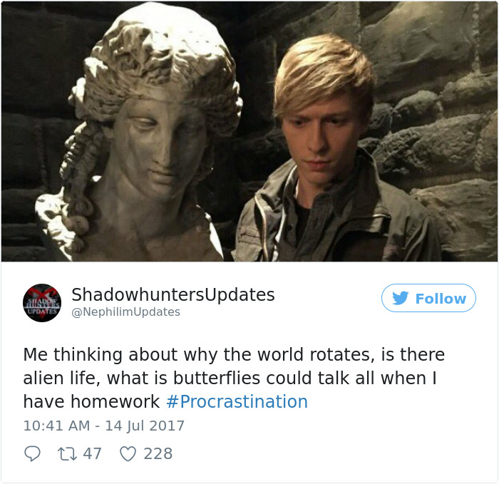 Procrastination Tweet
