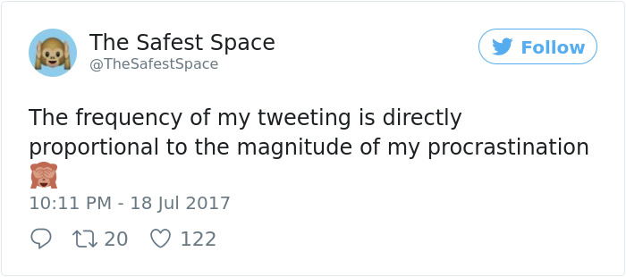 Procrastination Tweet