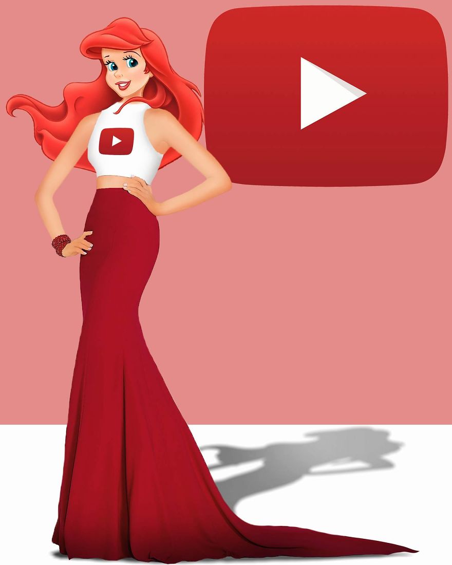 Artist Illustrates Social Networks With Disney Princesses Artist Illustrates Social Networks With Disney Princesses
