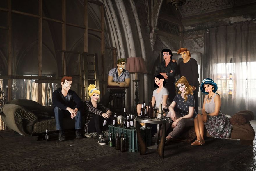 Artist Illustrates Social Networks With Disney Princesses Artist Illustrates Social Networks With Disney Princesses