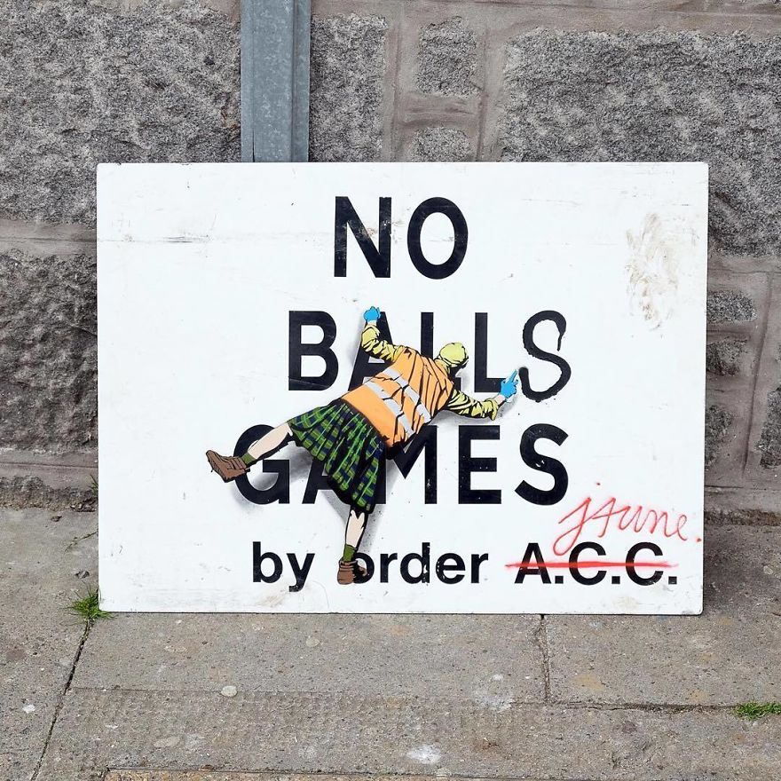 "no Balls Games" A Quick Transformation Of A Sign From Aberdeen For A Friend! Thanks Andy!