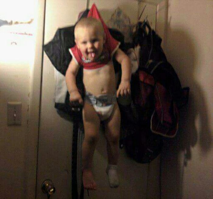 This Is What Happens When You Leave Your Children Alone With Their Children. He Cried When She Took Him Down.