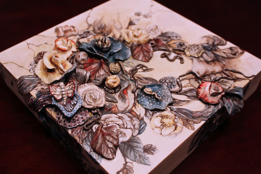 I Create 3D Paintings Using Modeling Paste And Clay I Create 3D Paintings Using Modeling Paste And Clay