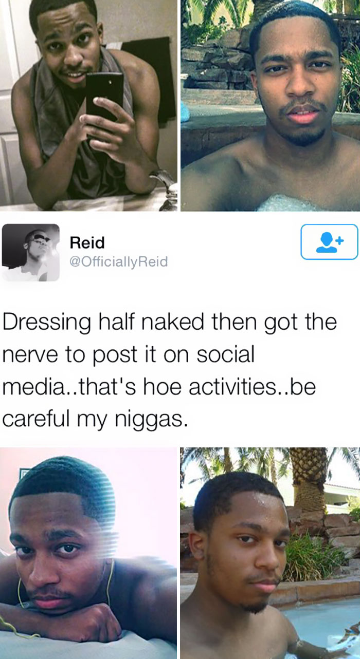 A Woman Is Mocking The Shirtless Dudes