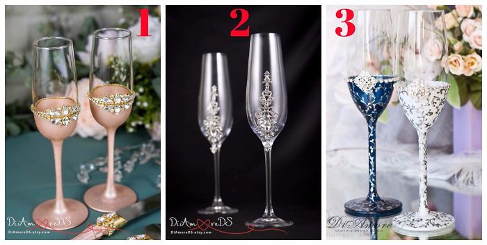 Omg I Need Help! I Have 3 Sets Wedding Glasses, Which Do I Choose!