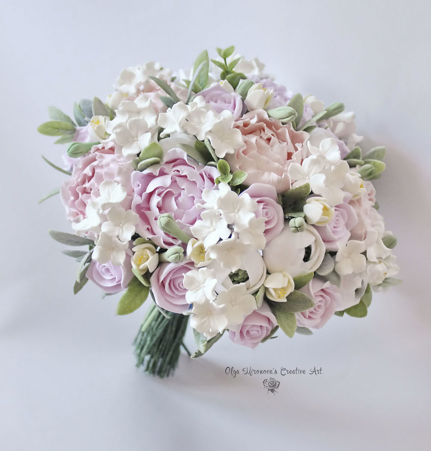 I Make Clay Bouquets That Brides Can Keep Forever